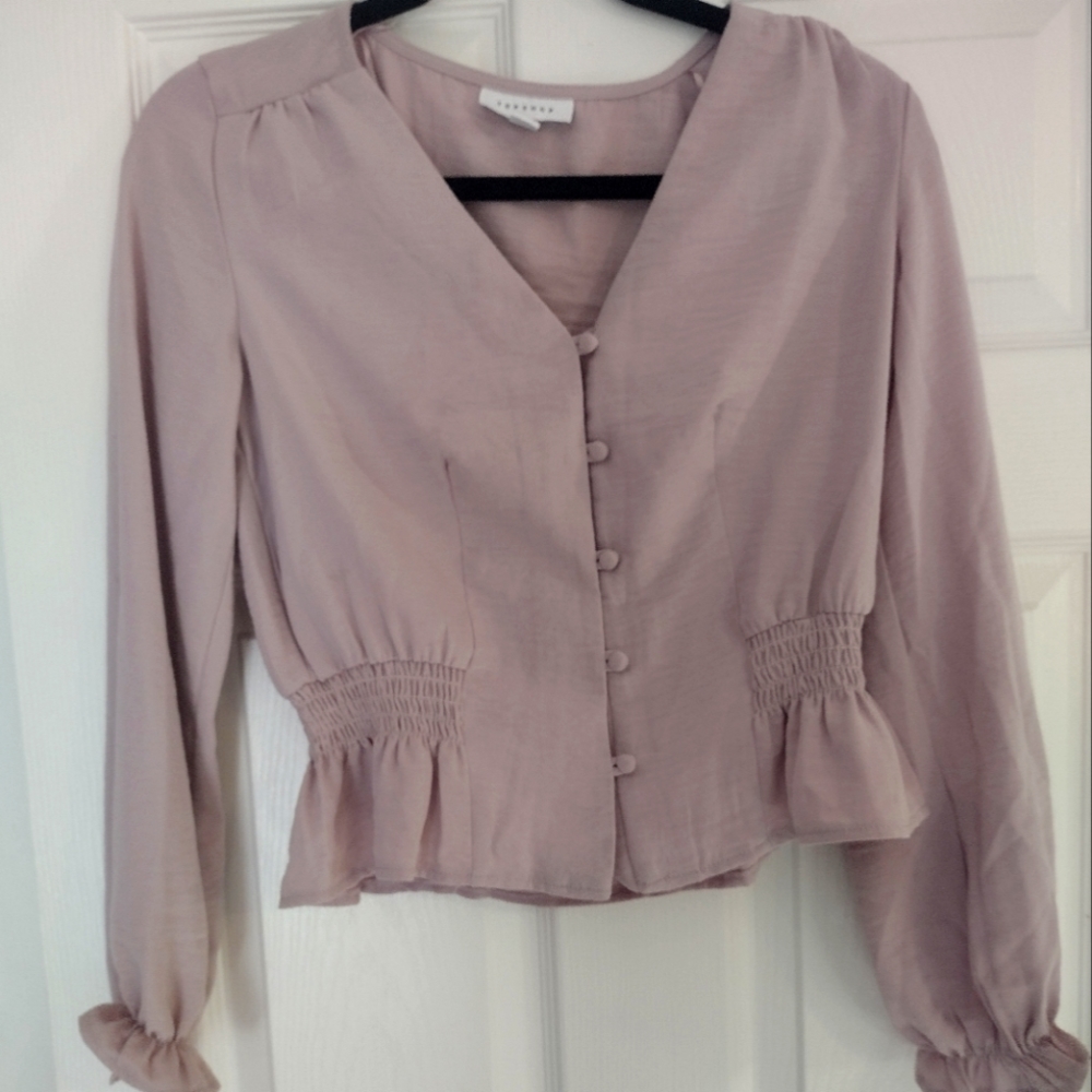 Topshop Pink Blouse